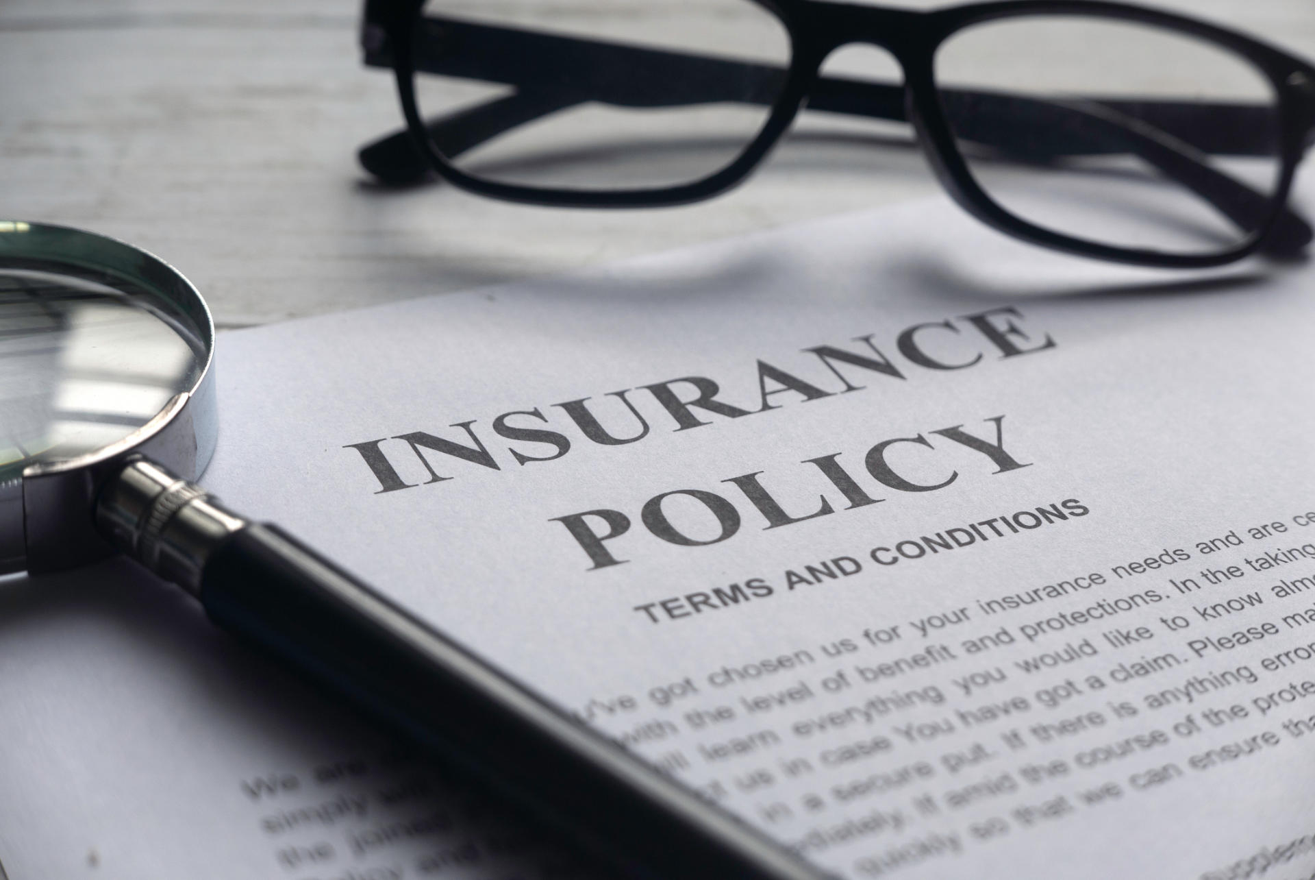 Insurance policy terms and conditions