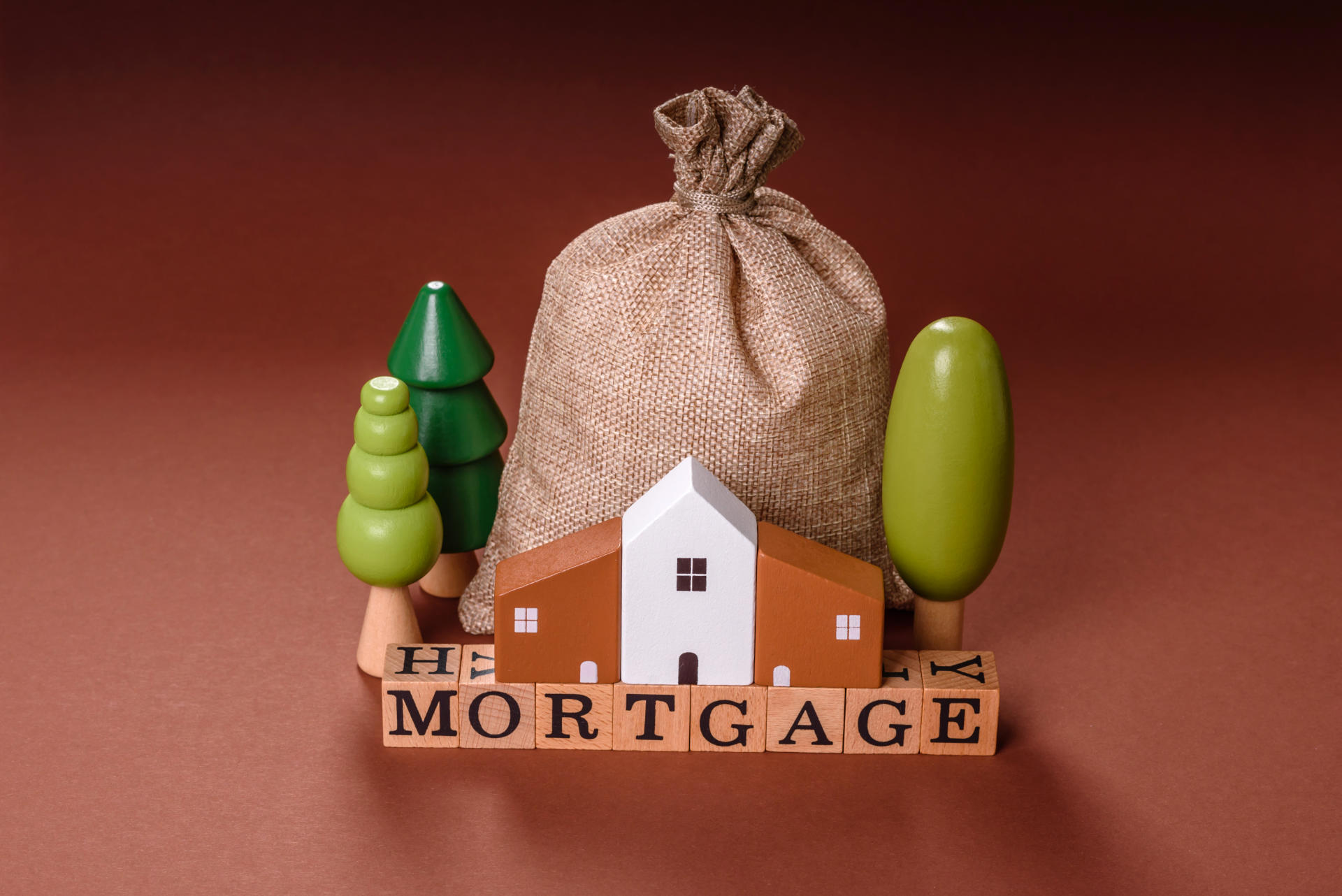 House, real estate or property bought with a mortgage, purchase or sale of apartments
